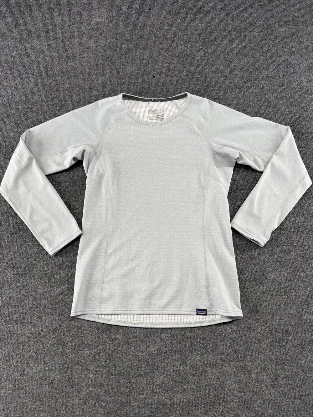 Patagonia Shirt Womens Small Gray Capilene Midweight Long Sleeve Baselayer
